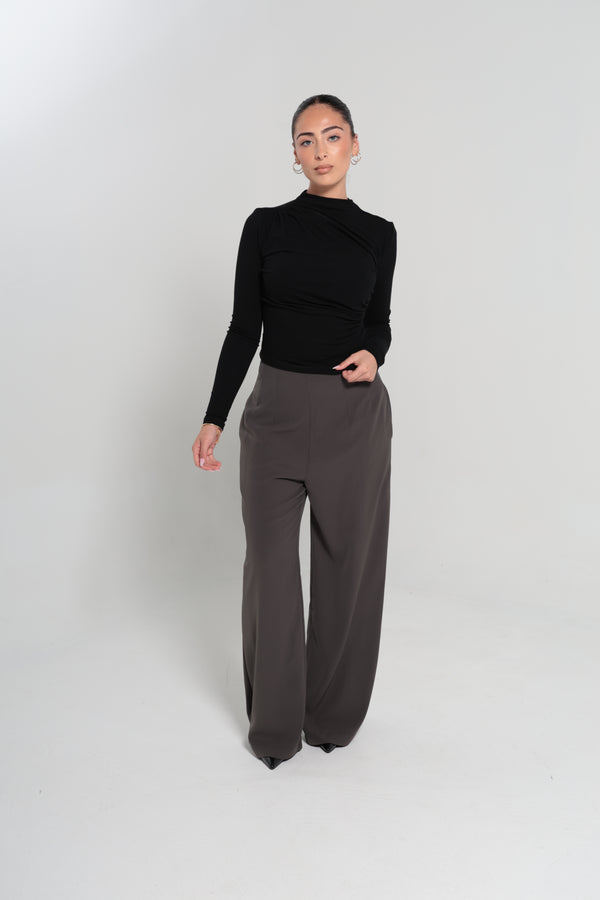 CHANEL HIGH WAISTED PANTS | GREY