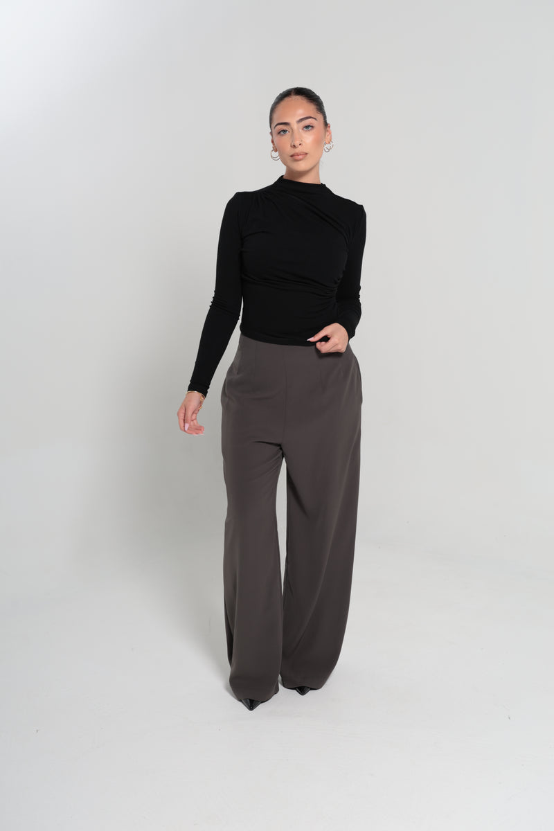 CHANEL HIGH WAISTED PANTS | GREY