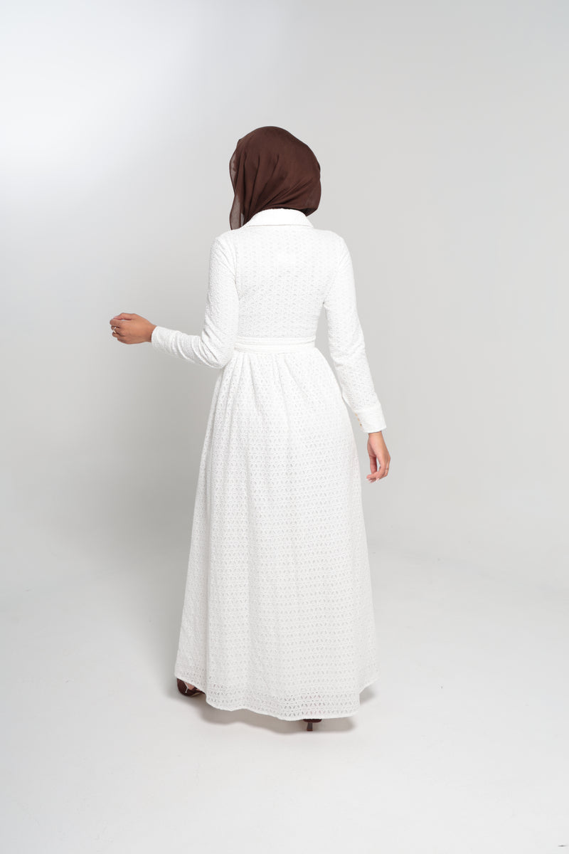 MECCAN LACE MAXI | WHITE