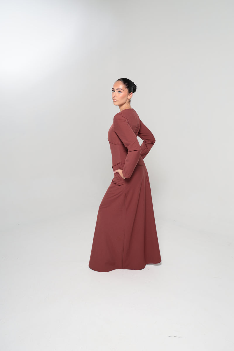 RIYADH MAXI DRESS | MAROON
