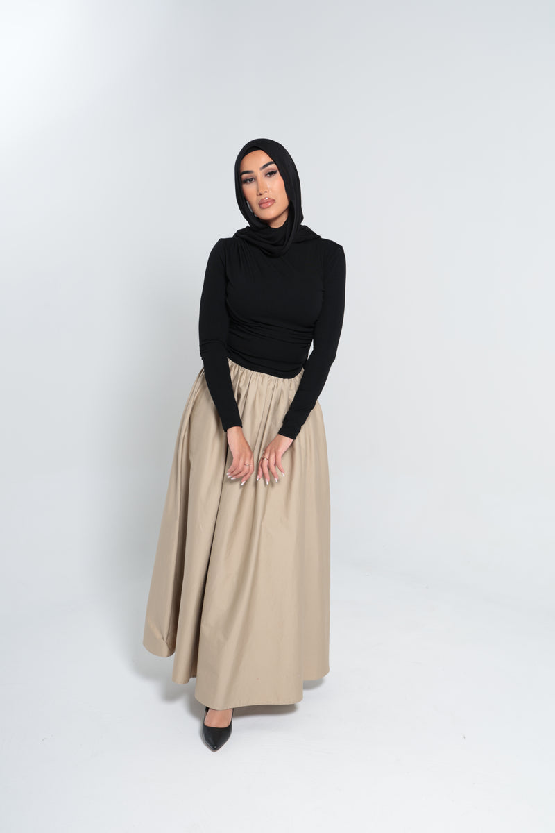 LANCÔME MAXI SKIRT | BEIGE