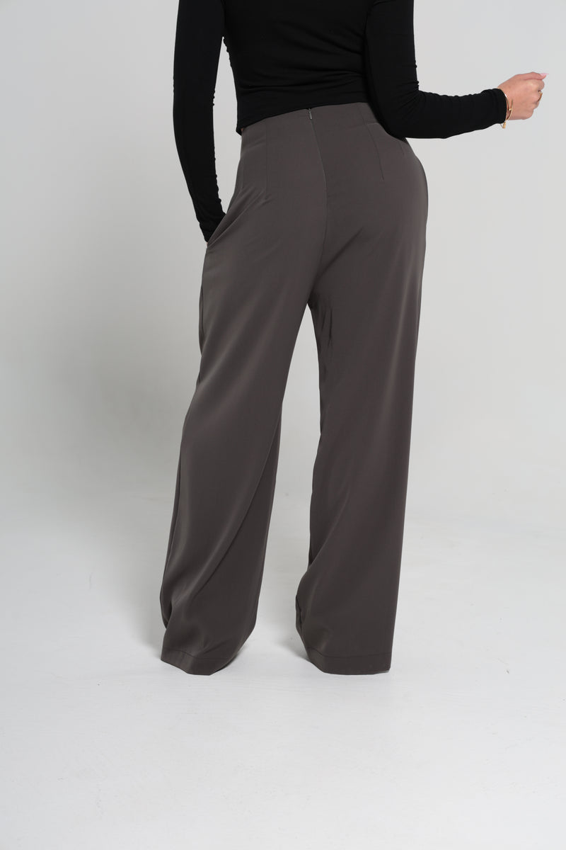 CHANEL HIGH WAISTED PANTS | GREY