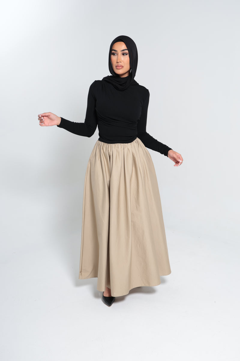 LANCÔME MAXI SKIRT | BEIGE