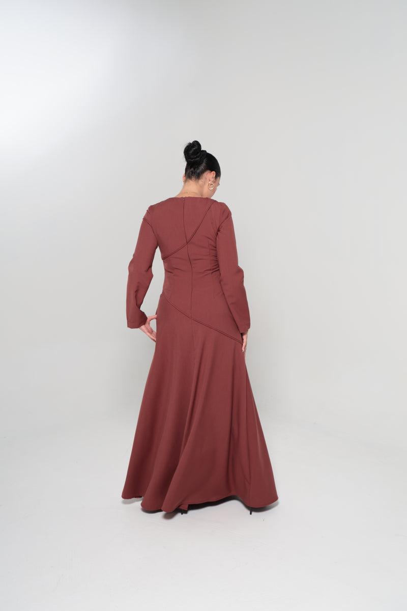 RIYADH MAXI DRESS | MAROON