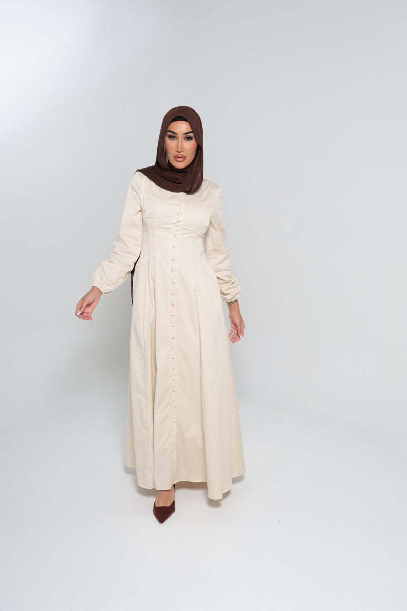JEDDAH CINCHED MAXI | BEIGE