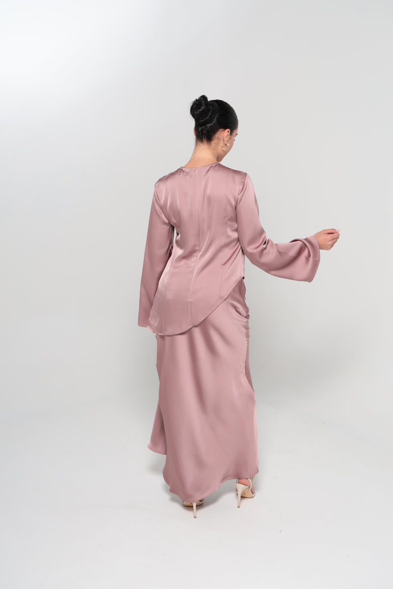 INDULGENCE SATIN MAXI SKIRT | ROSE