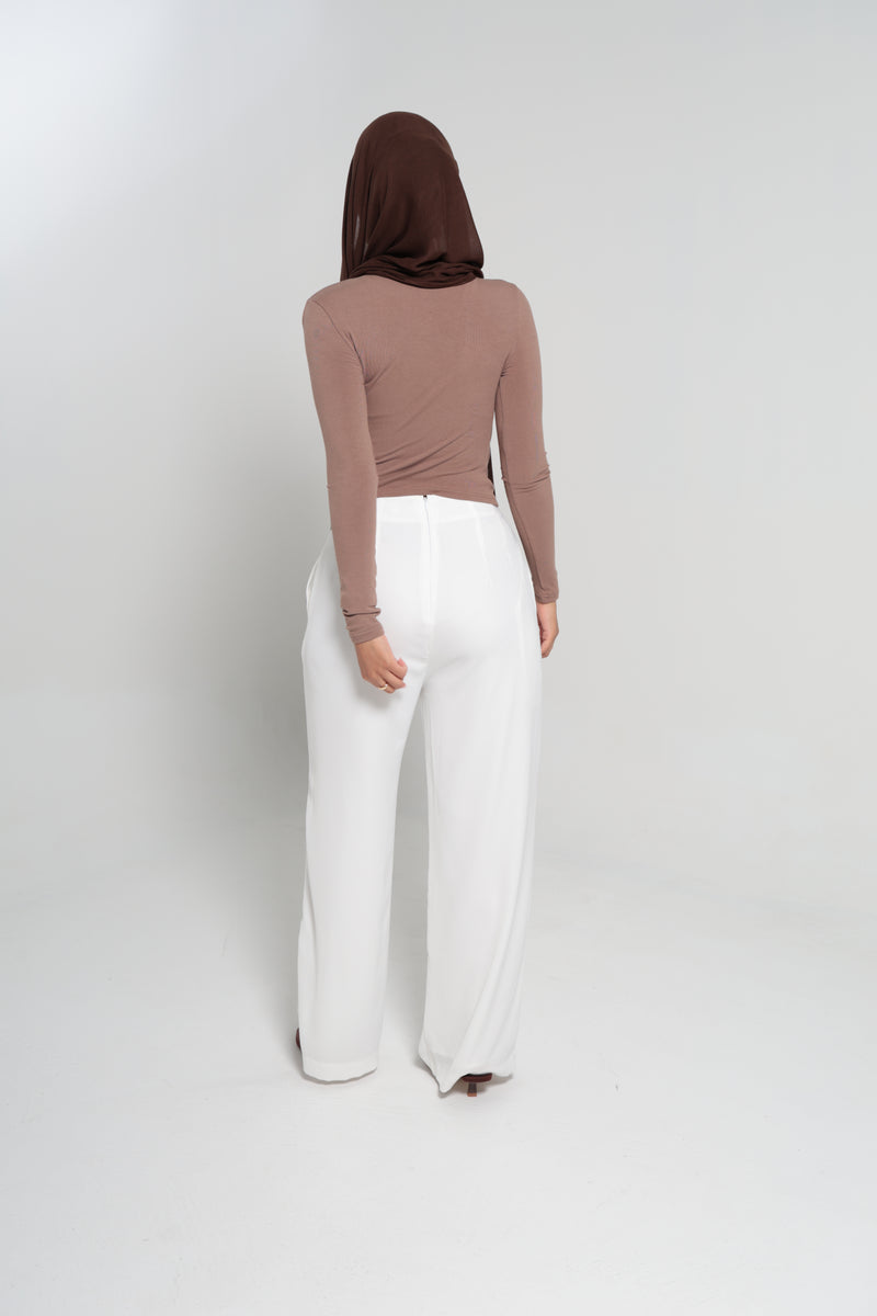 CHANEL HIGH WAISTED PANTS | WHITE