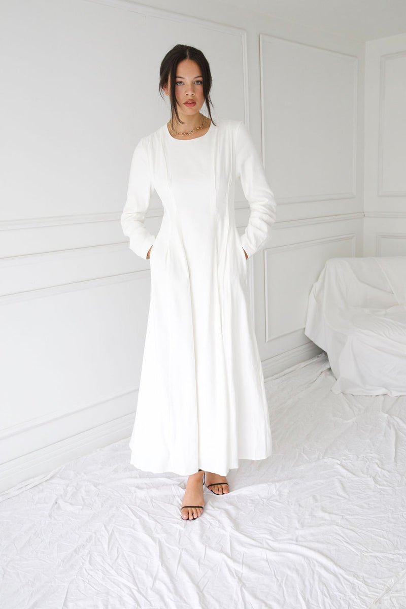 MADINA MAXI DRESS | WHITE