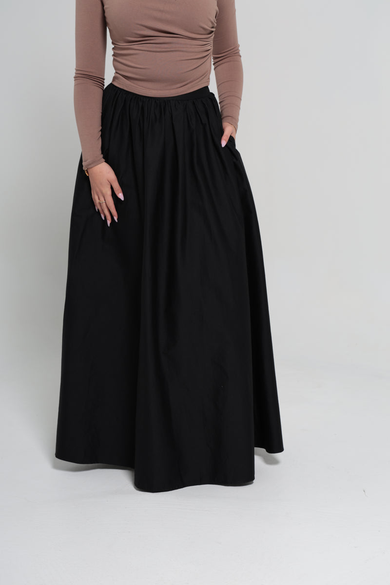LANCÔME MAXI SKIRT | BLACK