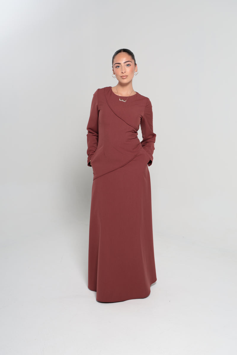 RIYADH MAXI DRESS | MAROON