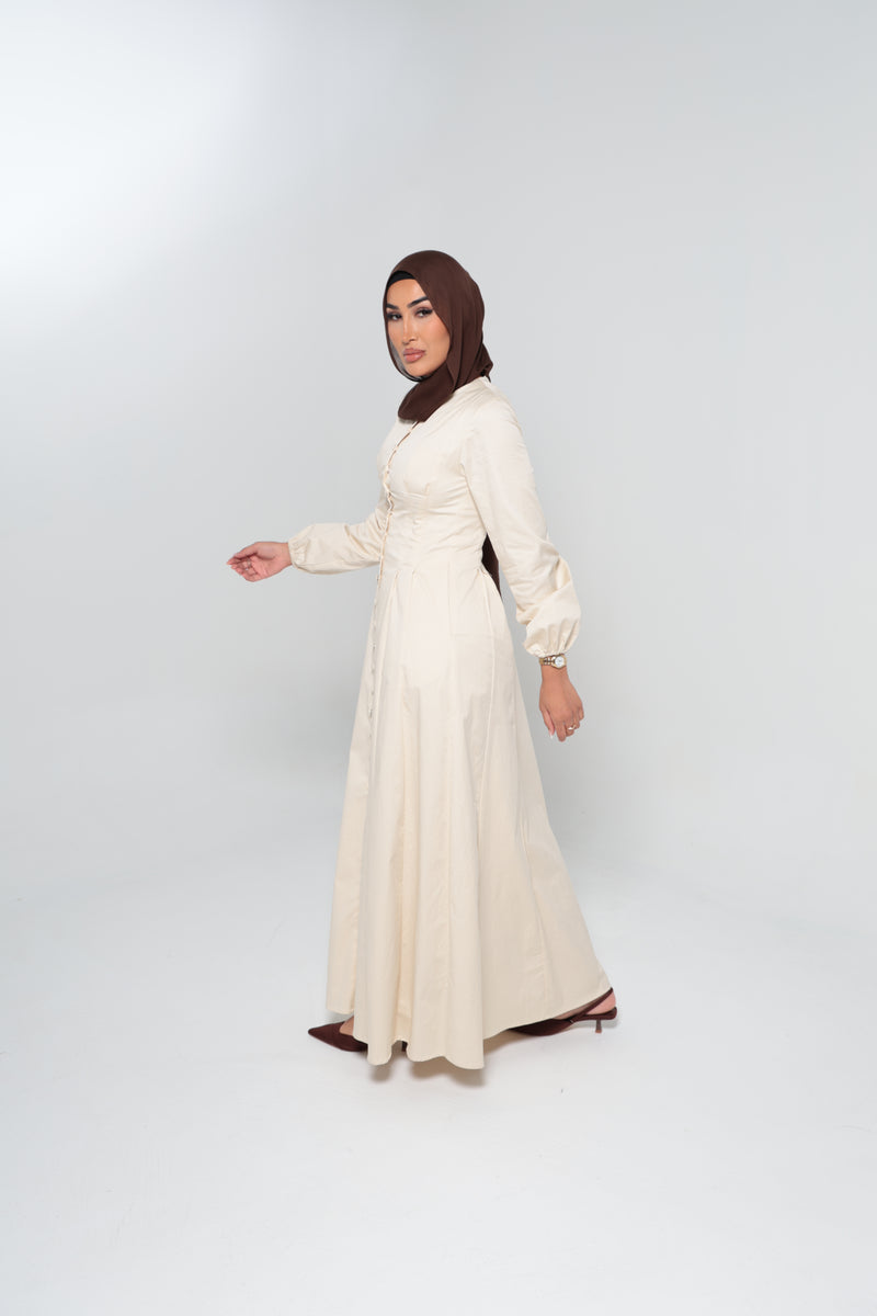 JEDDAH CINCHED MAXI | BEIGE