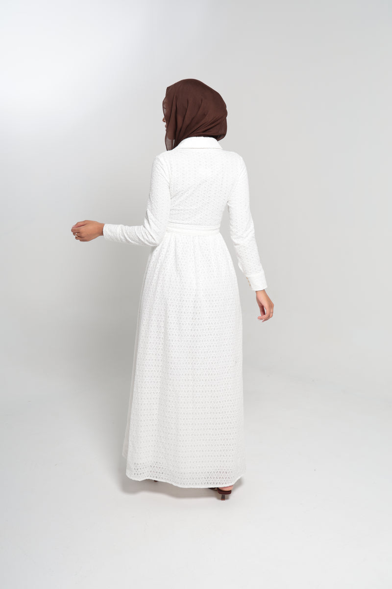 MECCAN LACE MAXI | WHITE