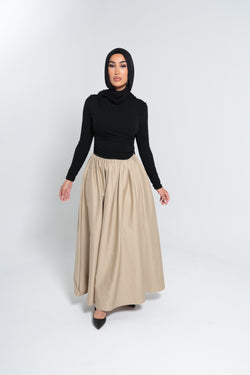 LANCÔME MAXI SKIRT | BEIGE