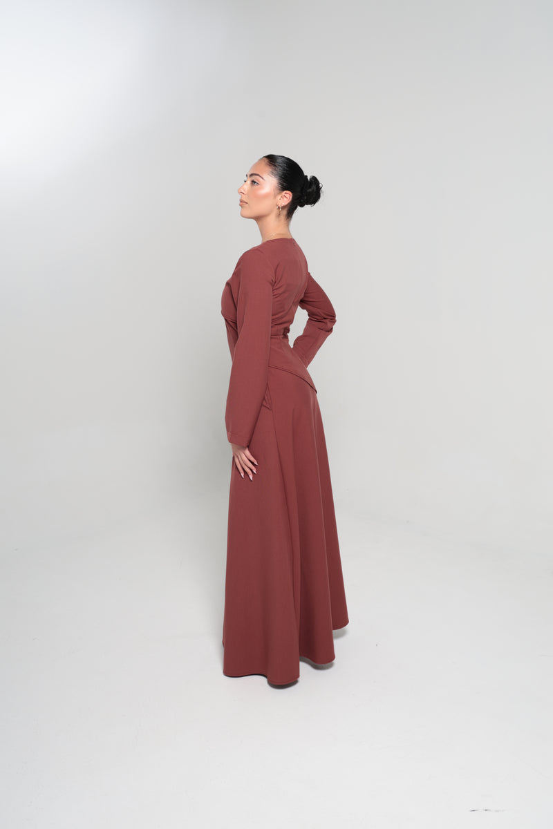 RIYADH MAXI DRESS | MAROON