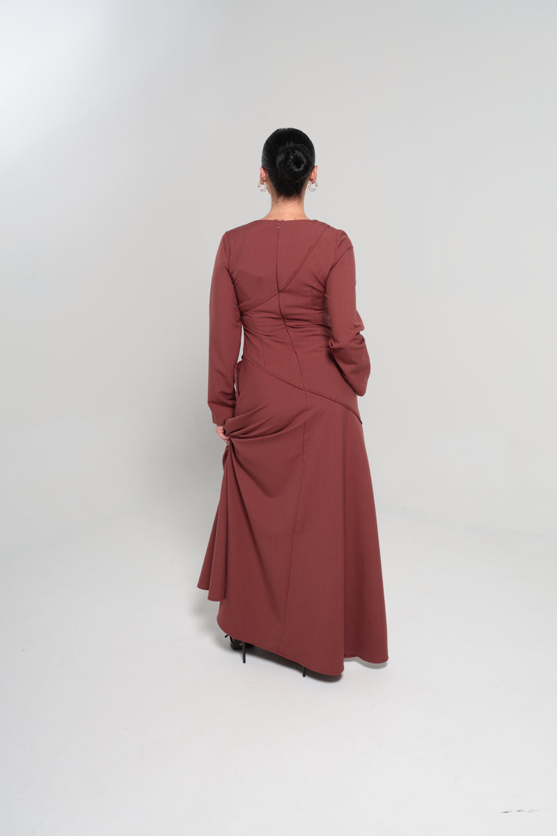 RIYADH MAXI DRESS | MAROON
