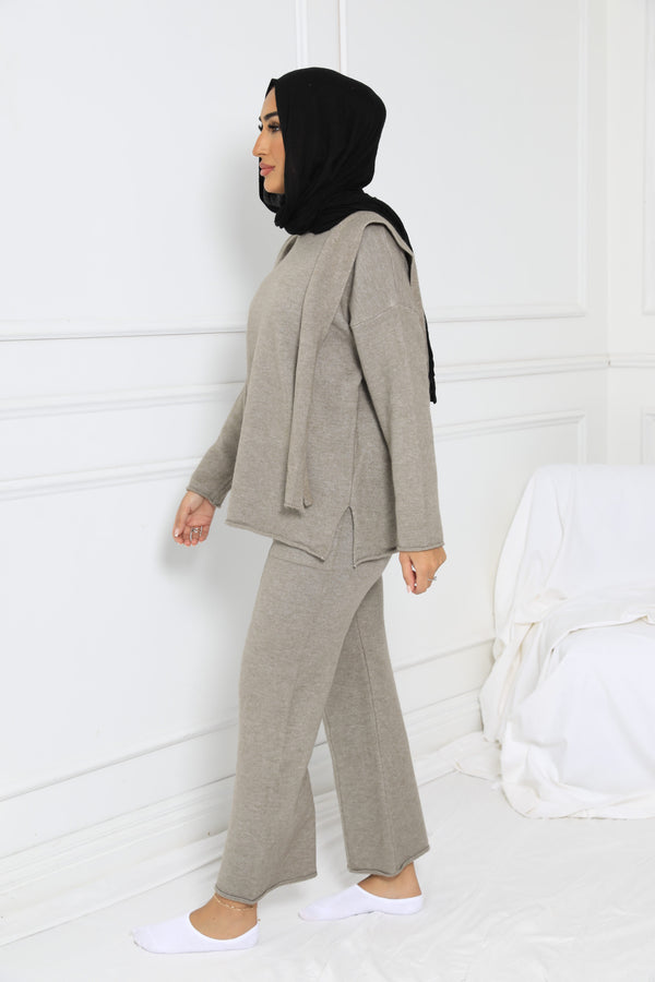 DELUSIONAL KNIT SET | TAUPE