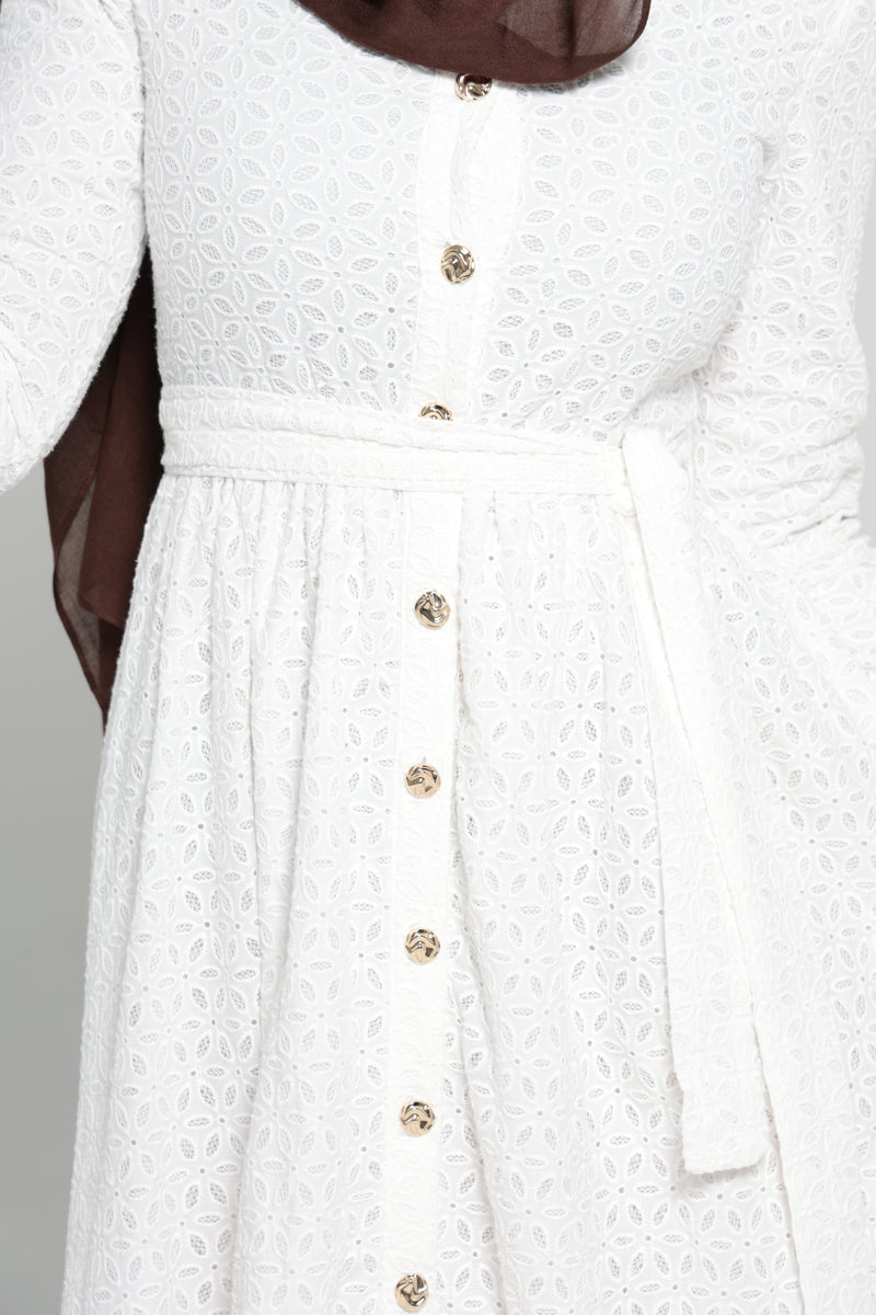 MECCAN LACE MAXI | WHITE