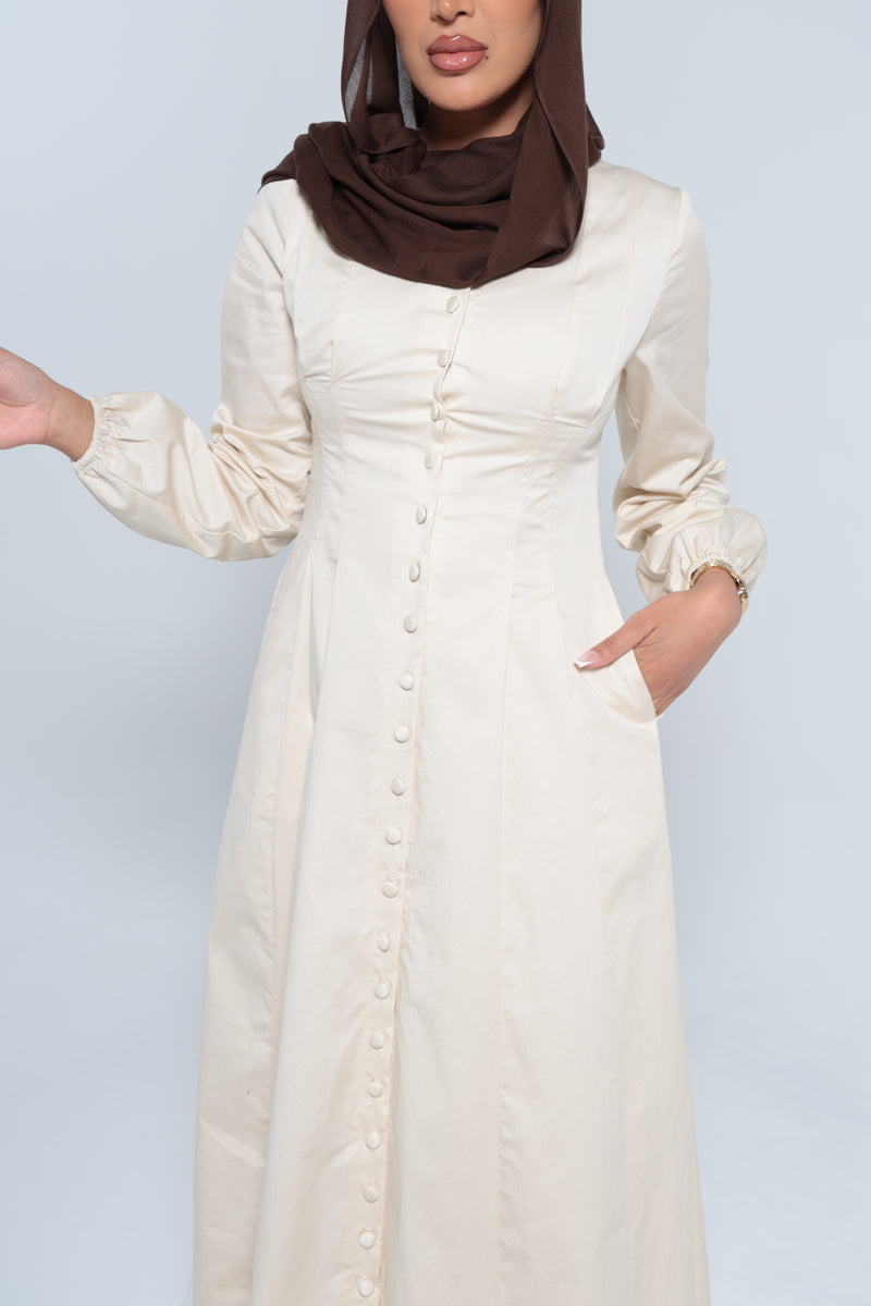 JEDDAH CINCHED MAXI | BEIGE