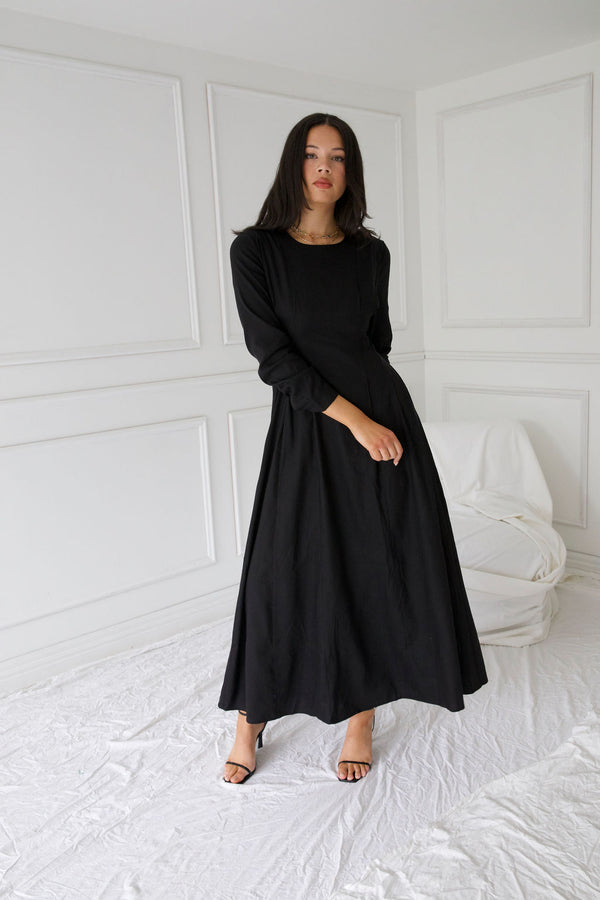 MADINA MAXI DRESS | BLACK