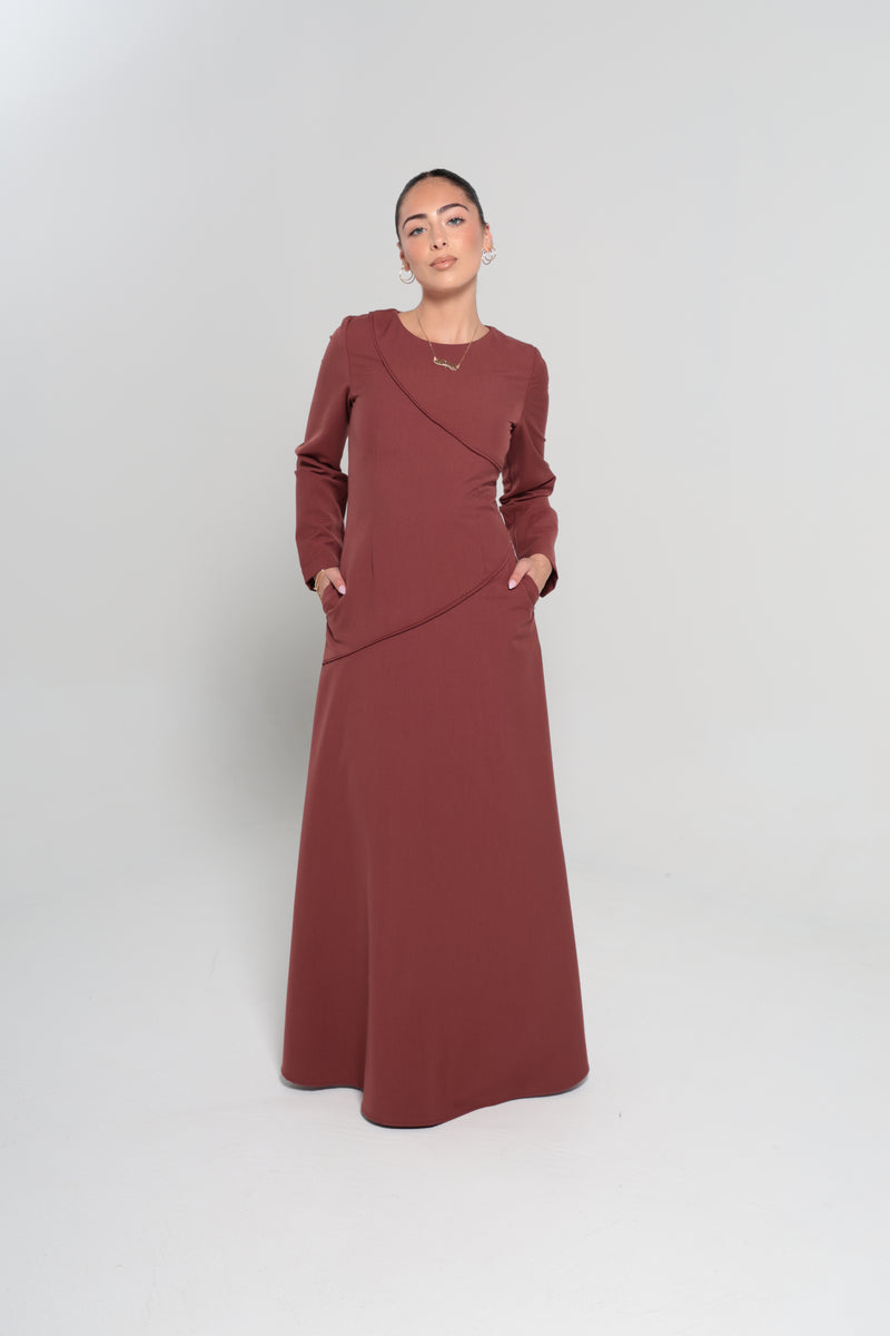 RIYADH MAXI DRESS | MAROON