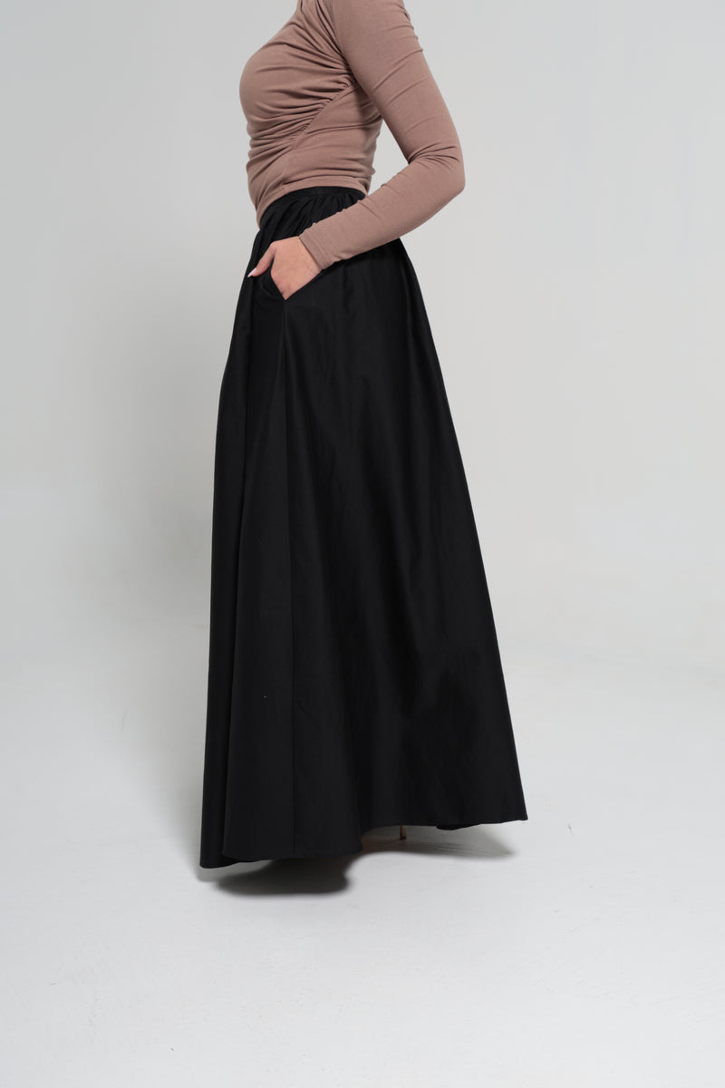 LANCÔME MAXI SKIRT | BLACK