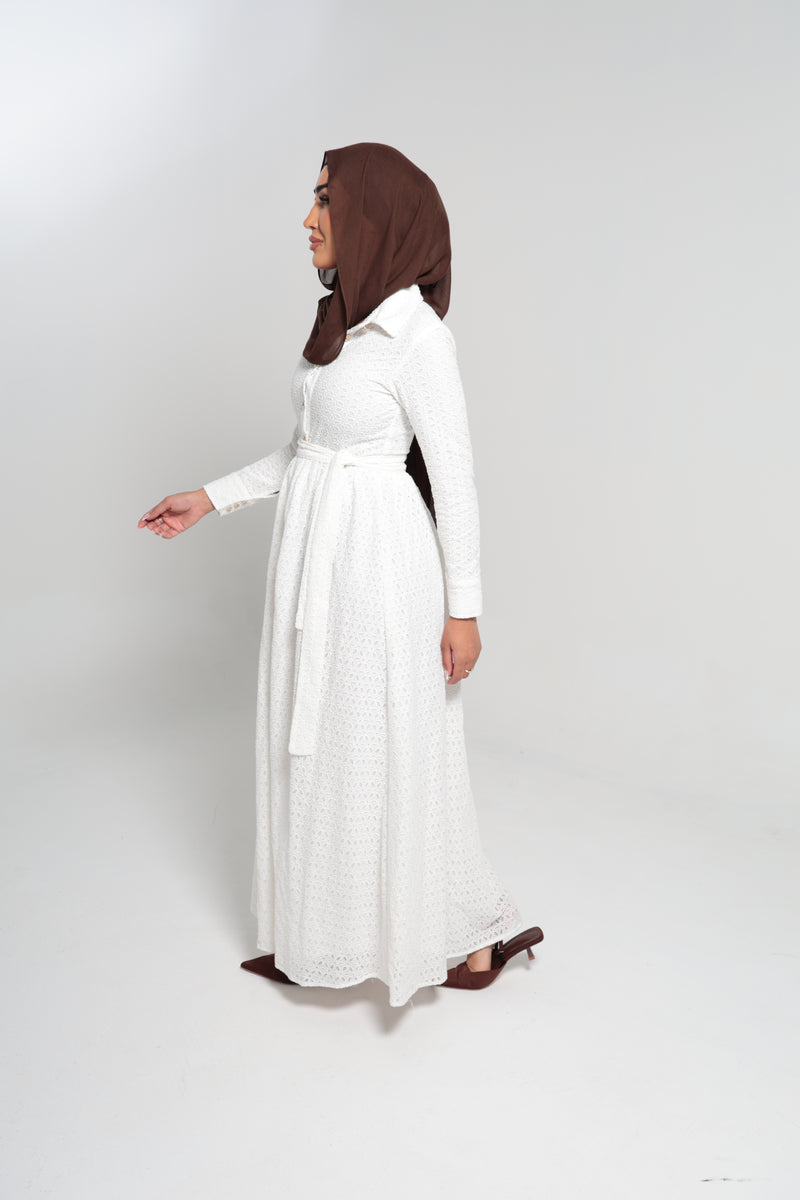 MECCAN LACE MAXI | WHITE