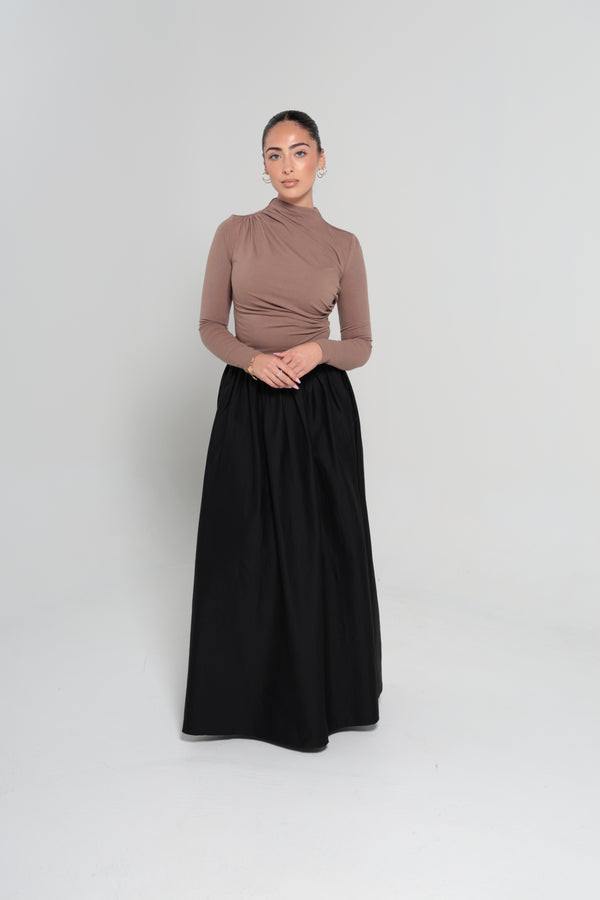 LANCÔME MAXI SKIRT | BLACK
