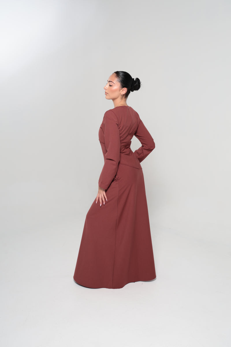 RIYADH MAXI DRESS | MAROON