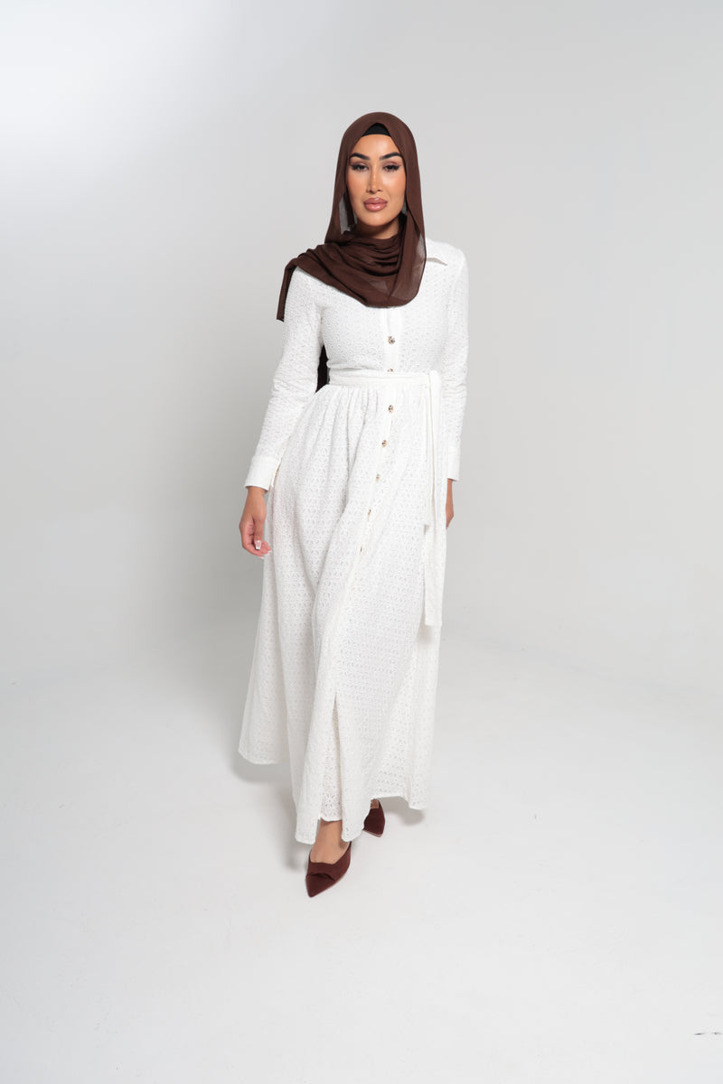 MECCAN LACE MAXI | WHITE