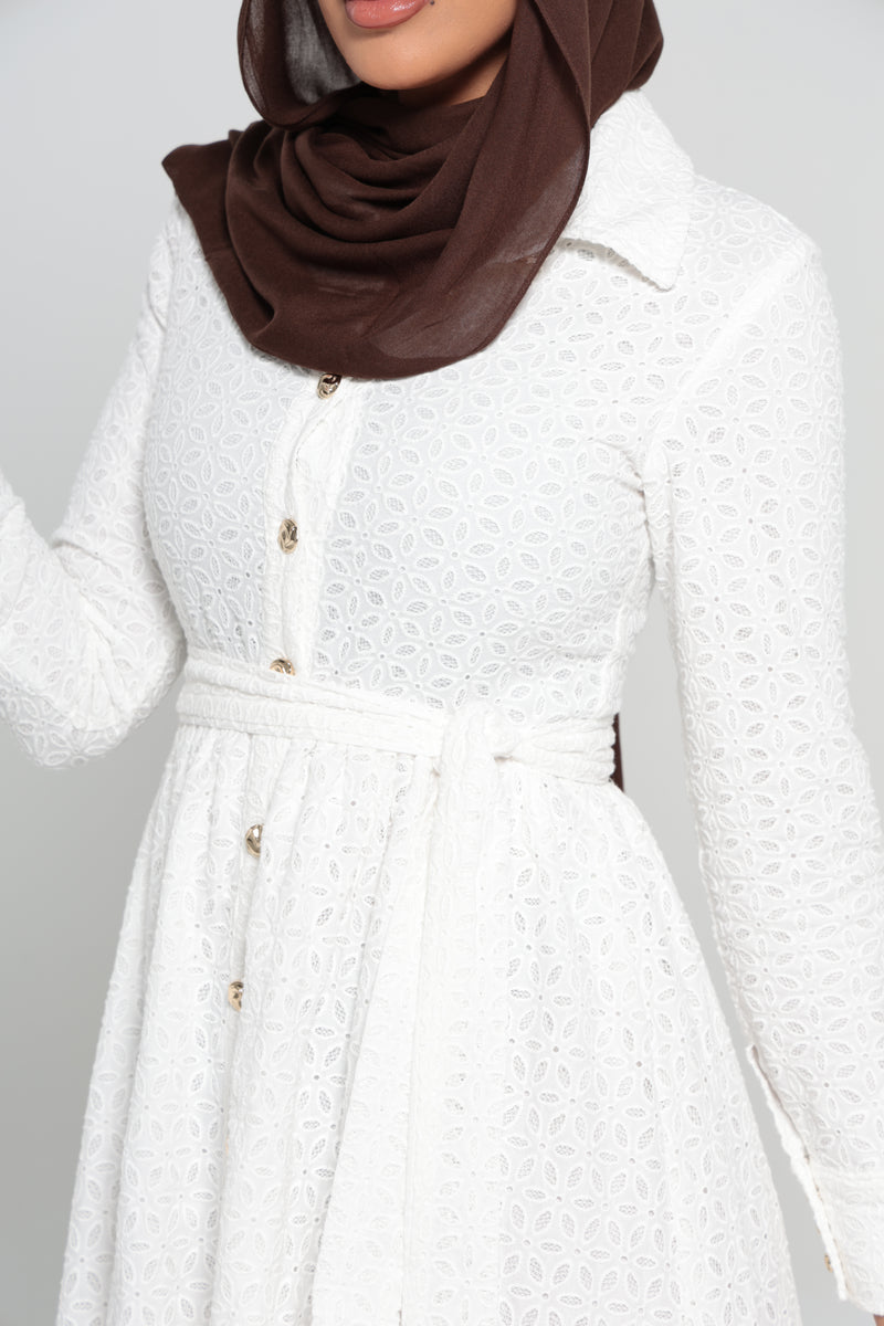MECCAN LACE MAXI | WHITE