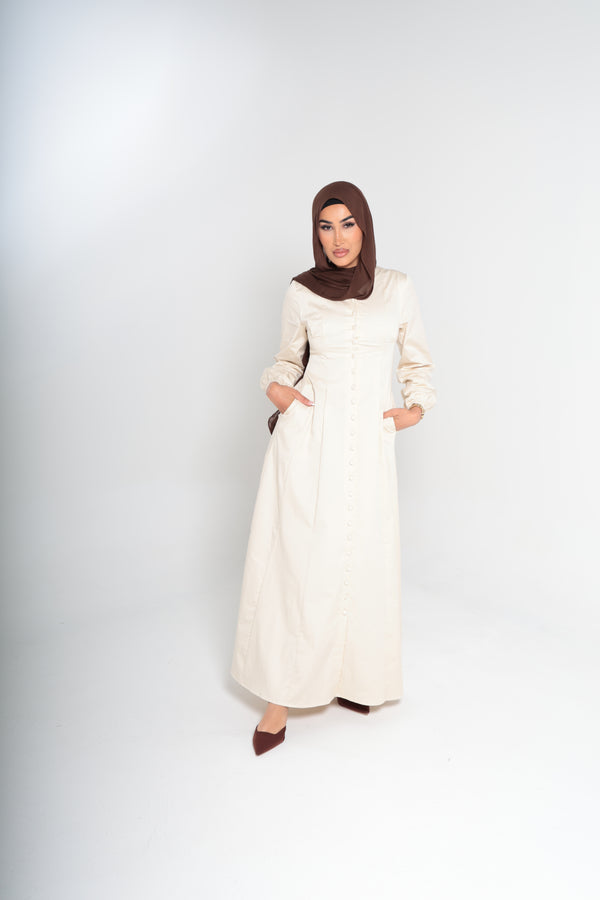 JEDDAH CINCHED MAXI | BEIGE