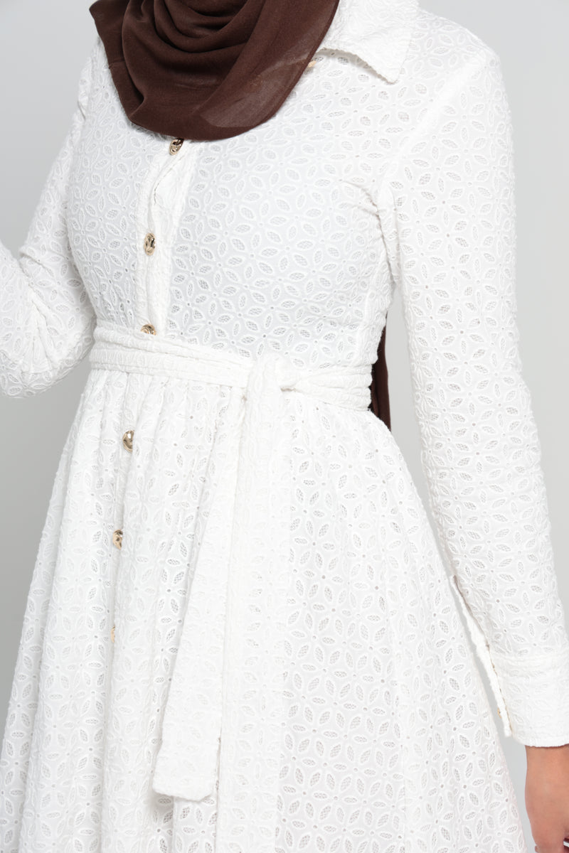MECCAN LACE MAXI | WHITE