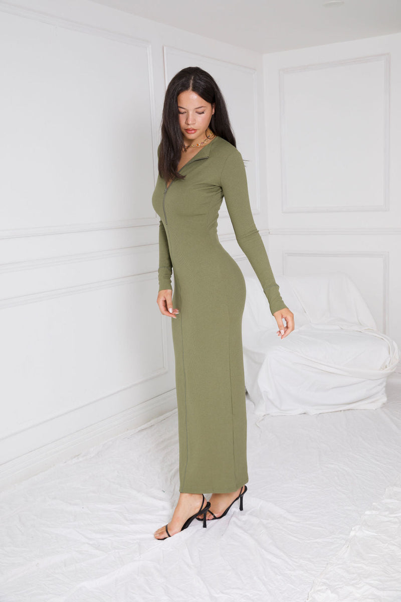 IN THE WOODS DRESS | KHAKI