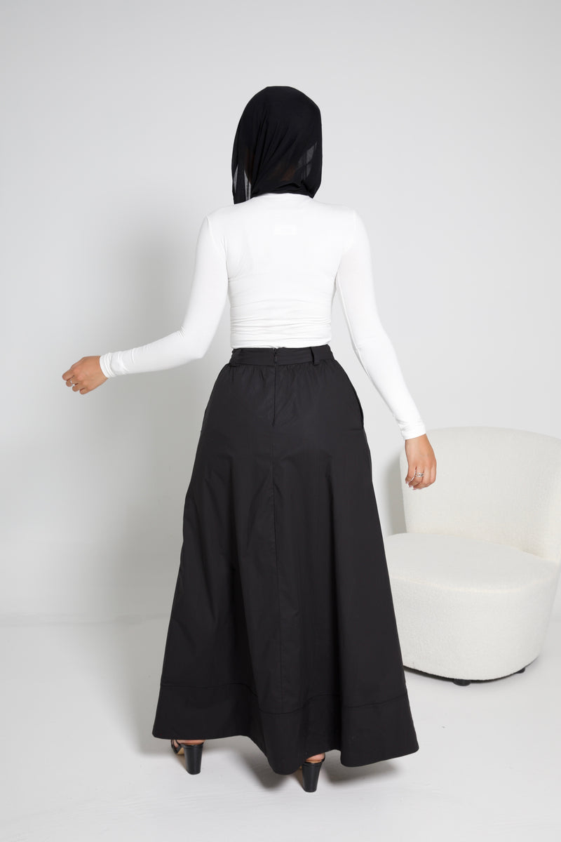 LOPEZ MAXI SKIRT | BLACK