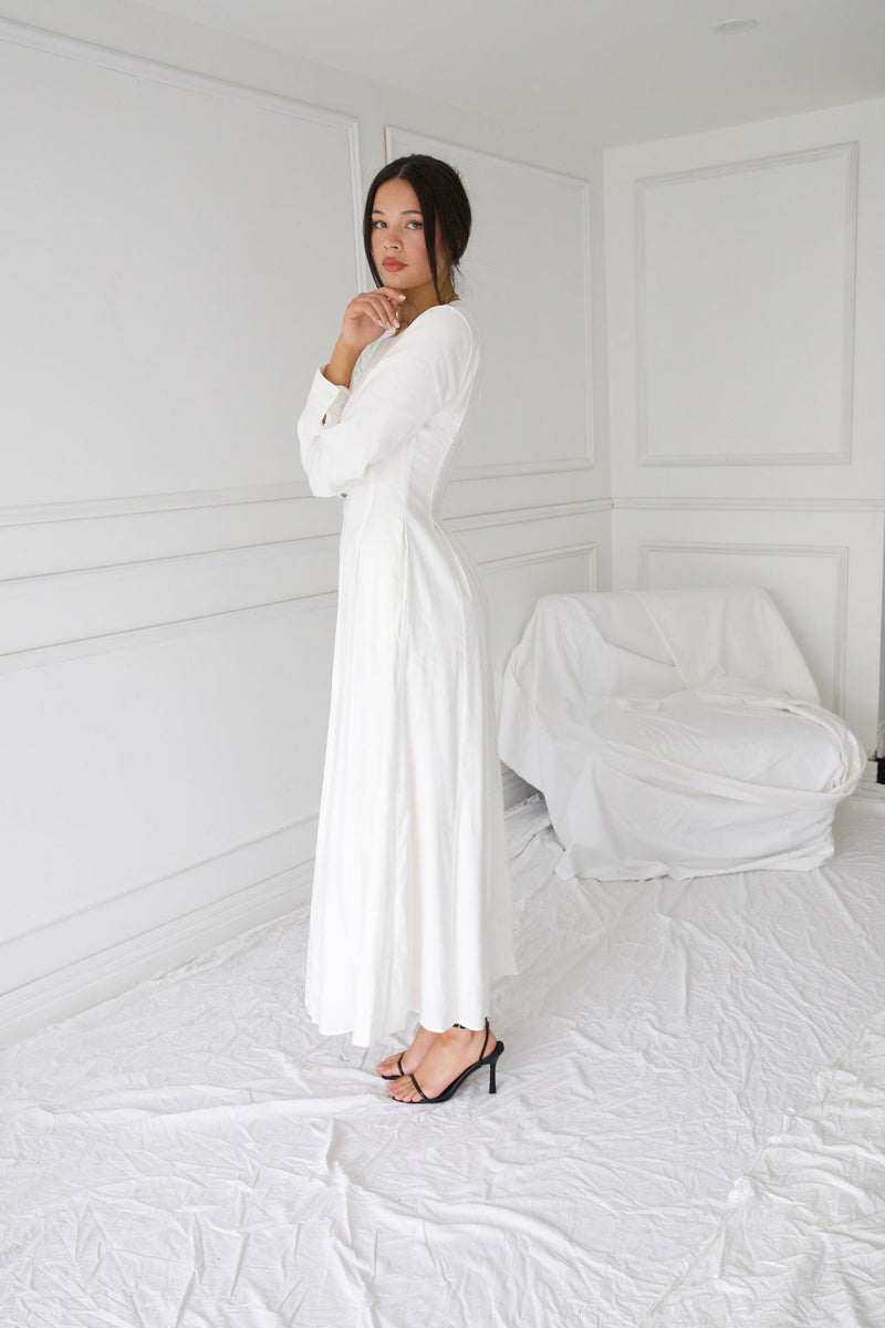 MADINA MAXI DRESS | WHITE