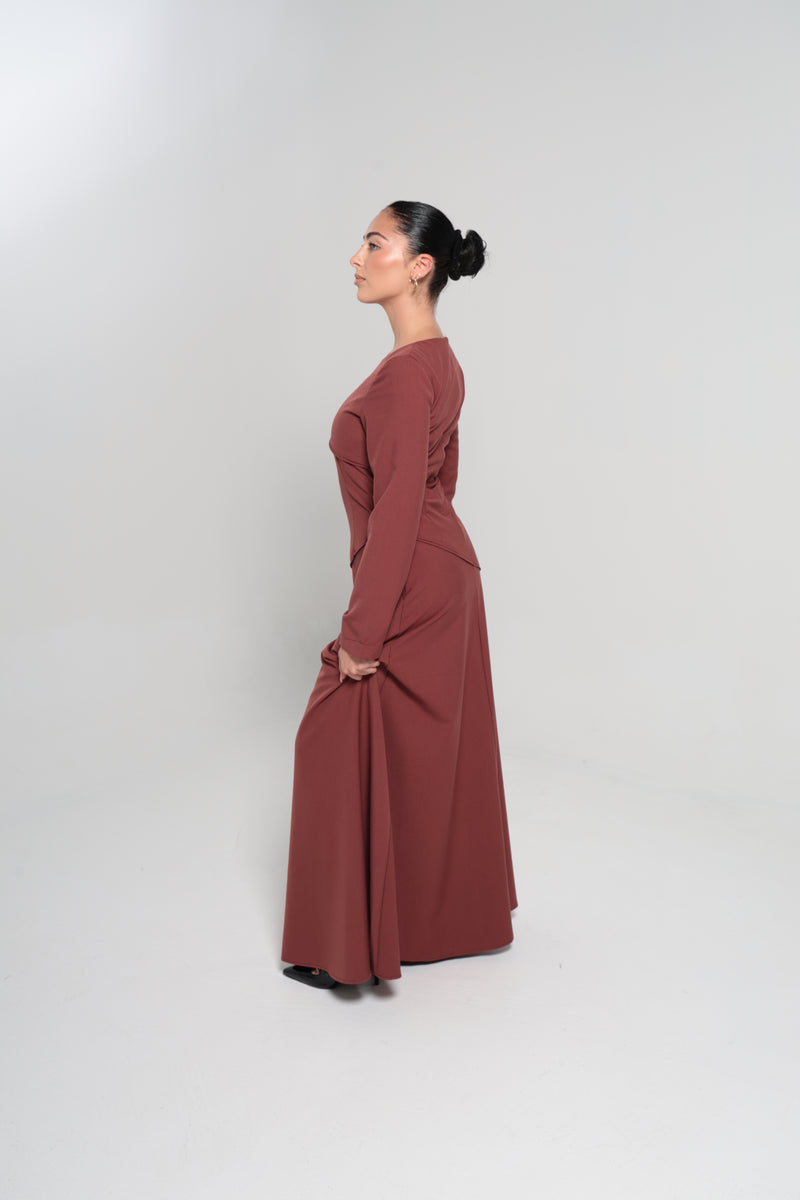 RIYADH MAXI DRESS | MAROON
