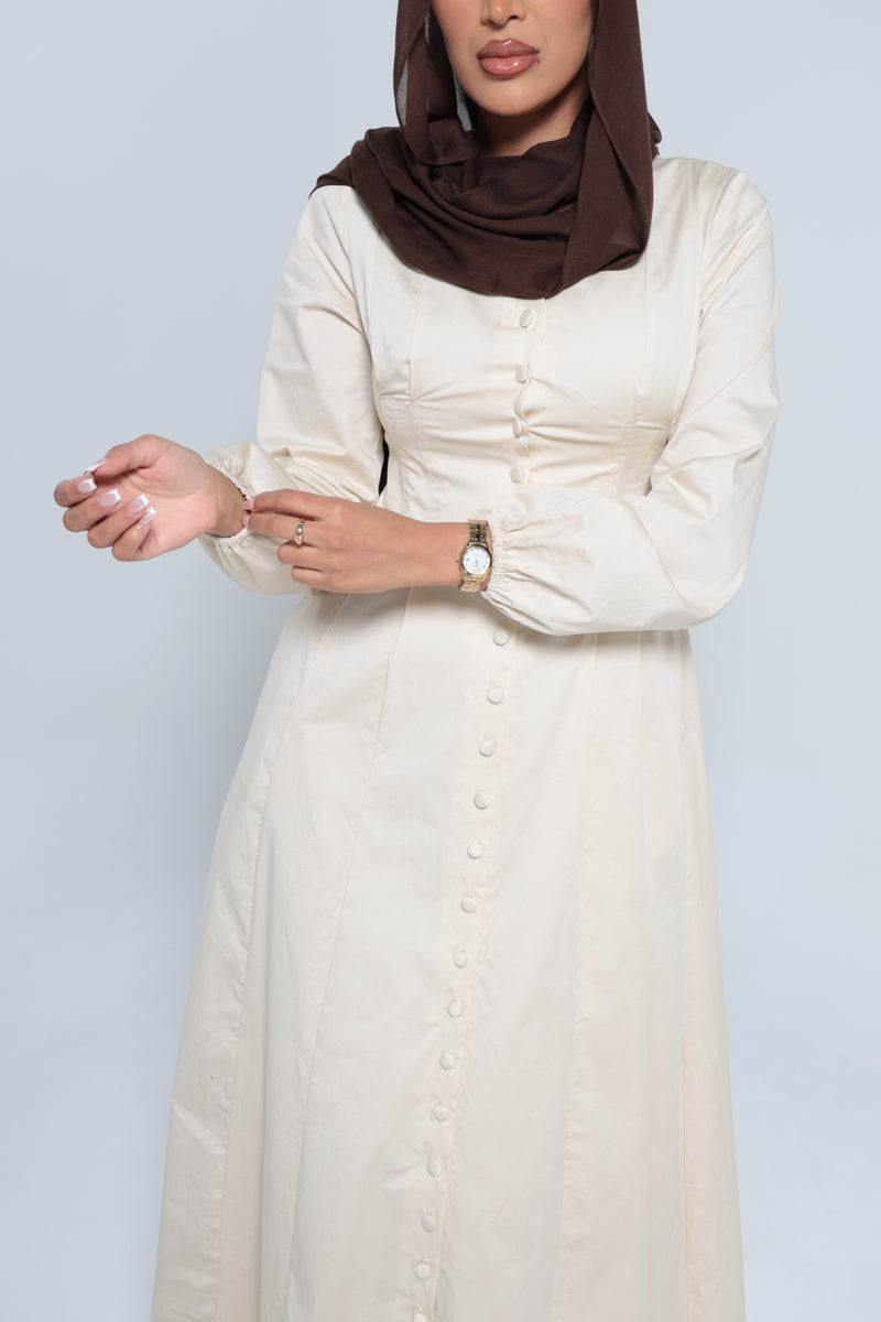 JEDDAH CINCHED MAXI | BEIGE