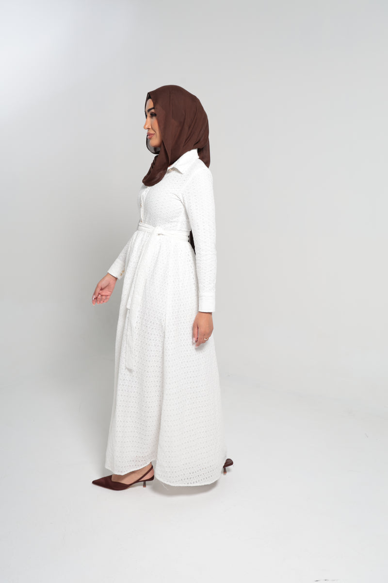 MECCAN LACE MAXI | WHITE