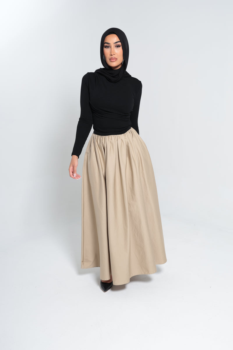 LANCÔME MAXI SKIRT | BEIGE