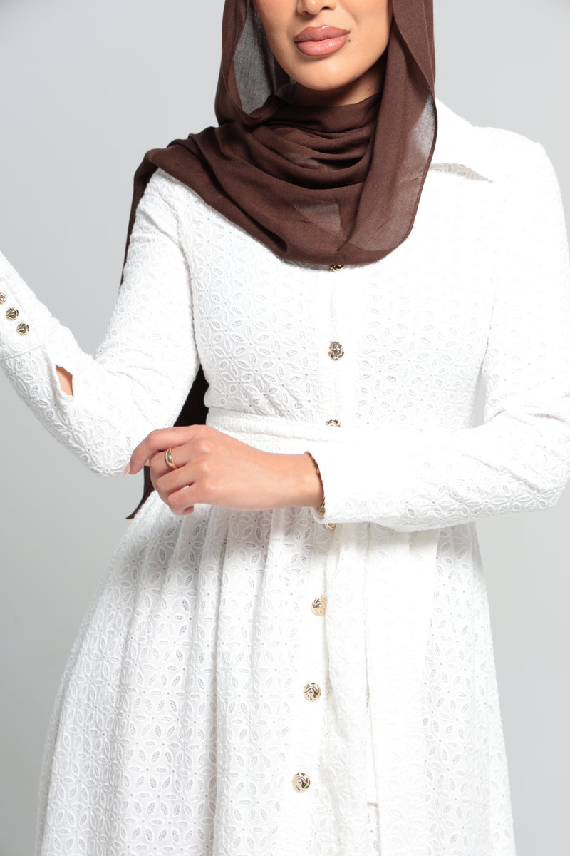 MECCAN LACE MAXI | WHITE