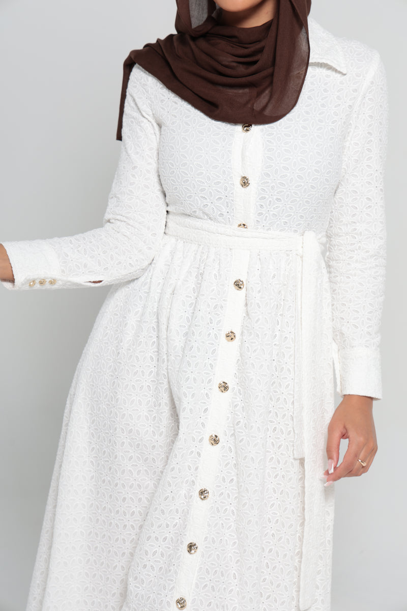 MECCAN LACE MAXI | WHITE