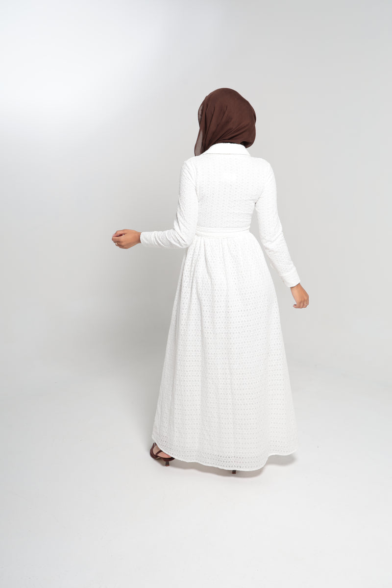 MECCAN LACE MAXI | WHITE
