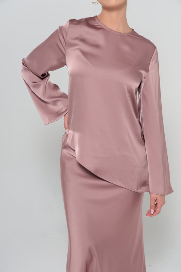 INDULGENCE ASSYMETRICAL TOP | ROSE
