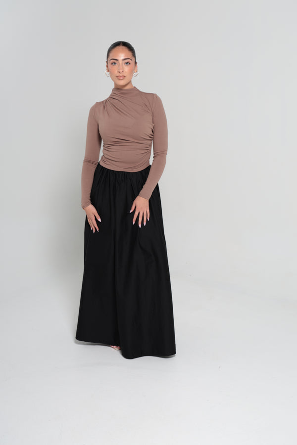 LANCÔME MAXI SKIRT | BLACK