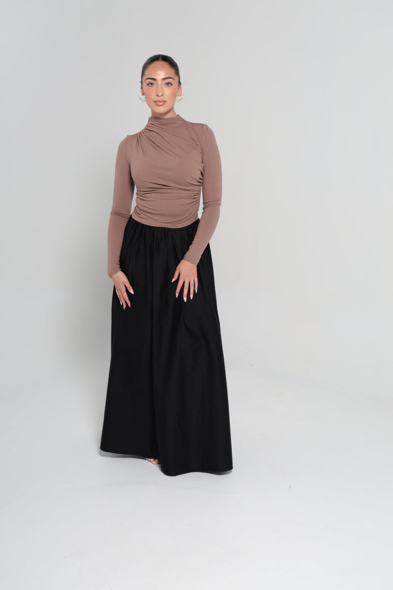 LANCÔME MAXI SKIRT | BLACK