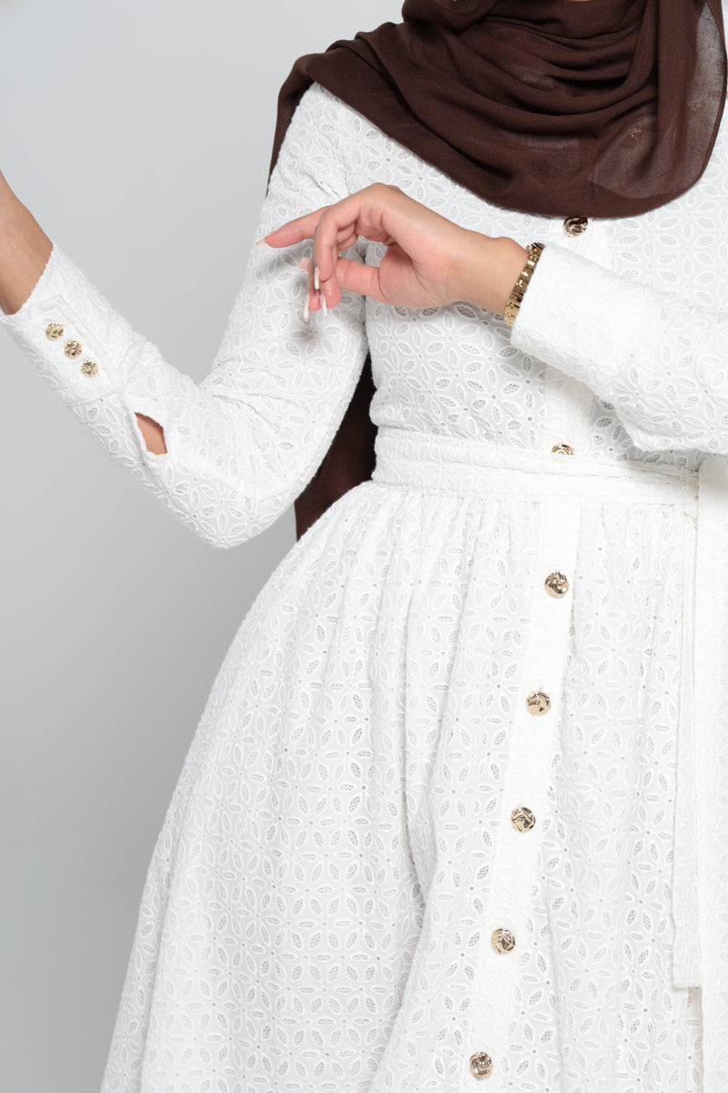 MECCAN LACE MAXI | WHITE