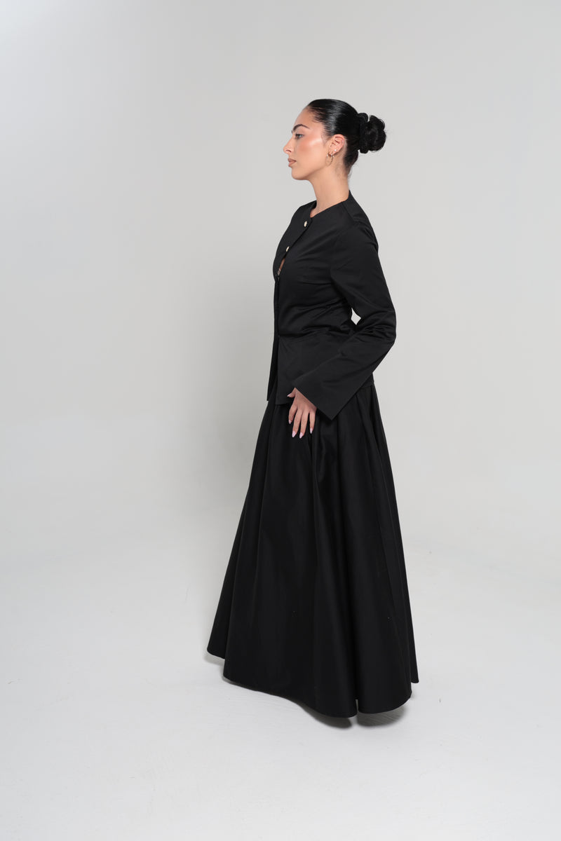 LANCÔME MAXI SKIRT | BLACK