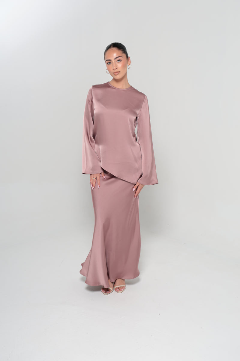 INDULGENCE ASSYMETRICAL TOP | ROSE