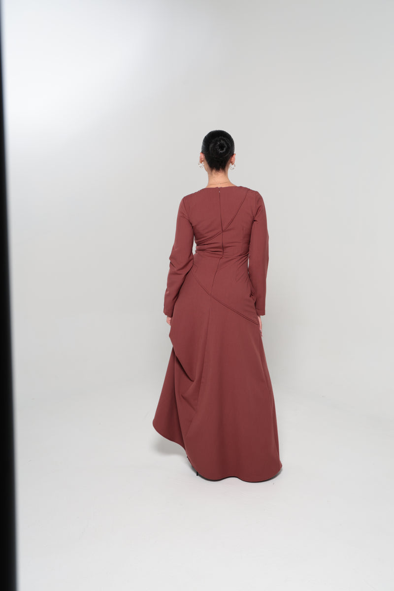 RIYADH MAXI DRESS | MAROON