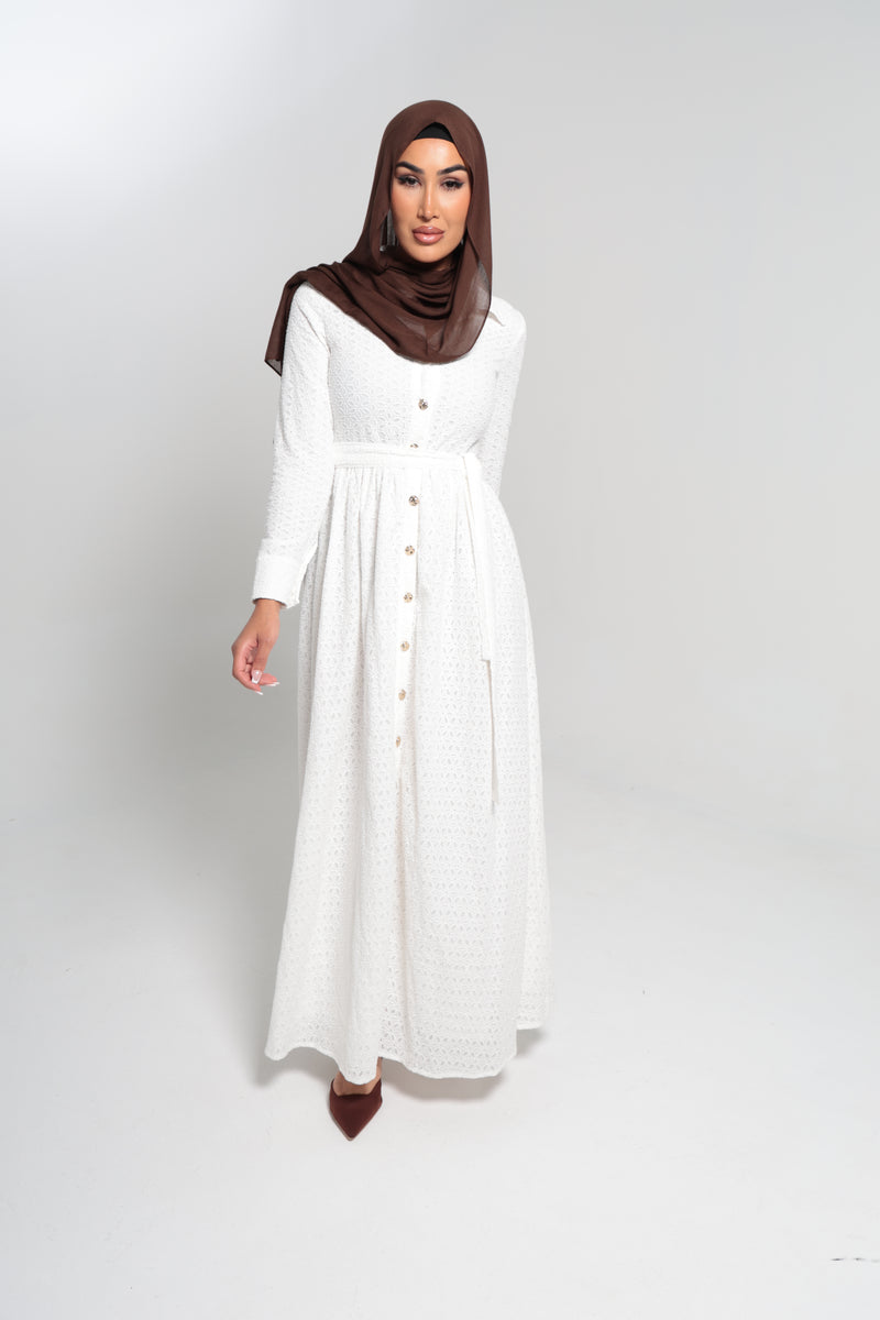 MECCAN LACE MAXI | WHITE